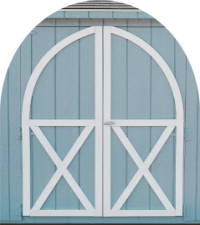 Image Of Arched Door Trim On Sheds Reading, PA - Eastern Building Products
